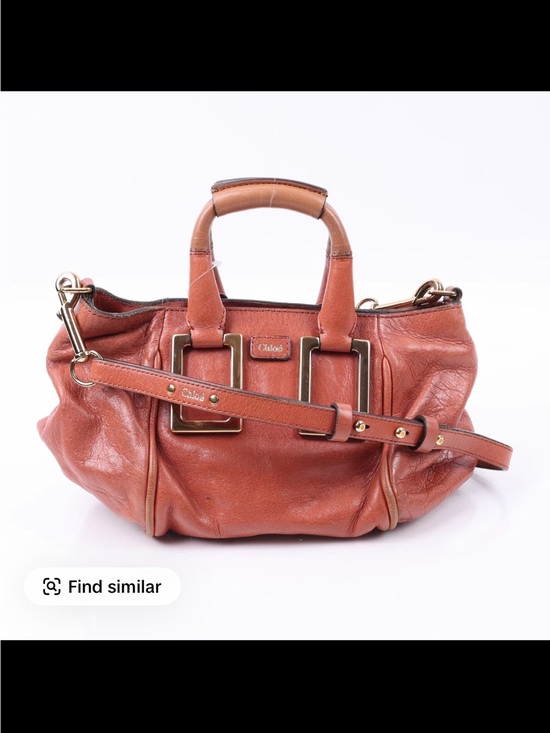 Chloe Handbags - Chloé Burnt Orange Leather Shoulder Satchel with Gold Hardware